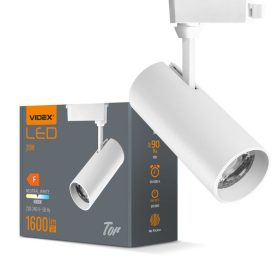   Spot LED spotlámpa sínre szerelhető 20W 1600lm 4000K Semleges CRI90 36° Fehér VIDEX