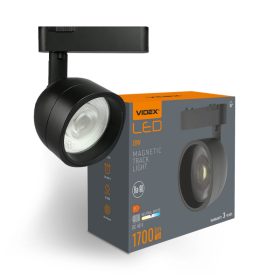   LED mágneses sínlámpa 18W 1700lm 4000K Semleges CRI90 36° Fekete VIDEX