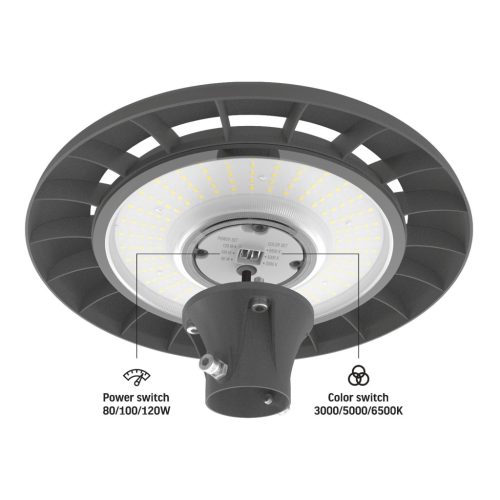 LED Utcai Park Kerti Lámpa 120W 16800lm CCT 90° 0.53A Fekete VIDEX
