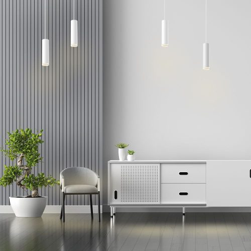 Mennyezeti függő lámpa TUBA világítótest 1x GU10 TATUM fehér Videx