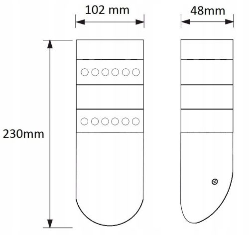 Kerti lámpa Fali lámpa MALTA LED 2.4W Diagonal Chrome Volteno
