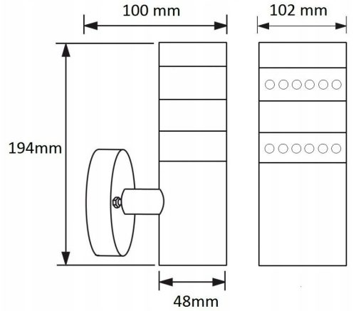 Kerti lámpa Fali lámpa MALTA LED 2.4W Simple Chrome Volteno