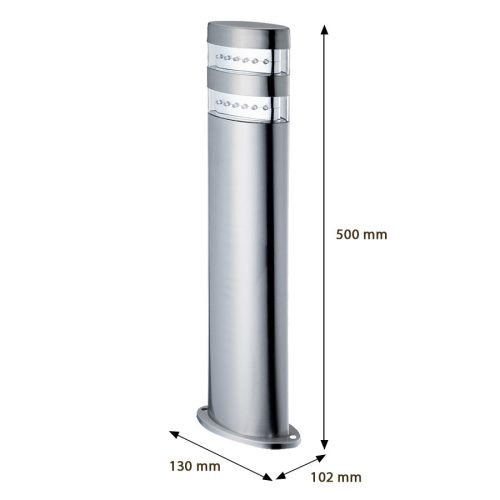 Kültéri kerti lámpa MALTA LED 2,4W oszlop 50cm króm Volteno