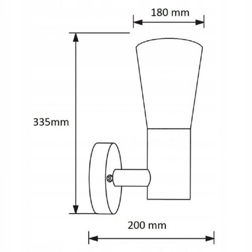 Kerti lámpa LED fali lámpa BELLA E27 Chrome Volteno