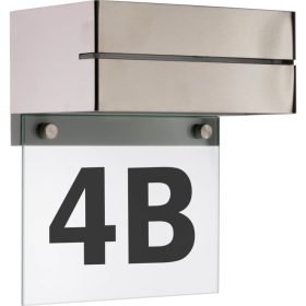   LED-es kerti lámpa világító házszám AJTÓ Emelet fali lámpa 6W IP54 Ezüst Volteno