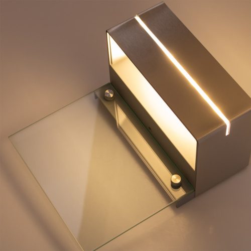 LED-es kerti lámpa világító házszám AJTÓ Emelet fali lámpa 6W IP54 Ezüst Volteno