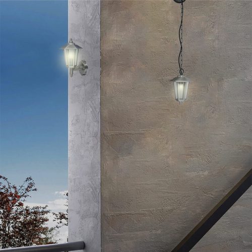 Kerti lámpa LED fali lámpa JUPITER E27 Top Lantern Silver Volteno