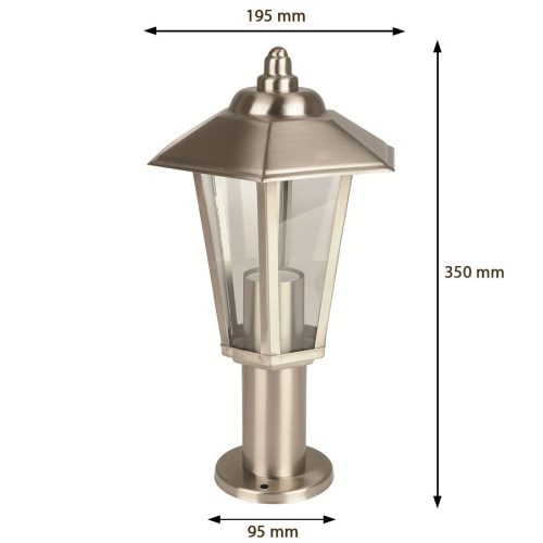 Kültéri LED kerti lámpa JUPITER E27 piros 35cm Gold Satin Volteno