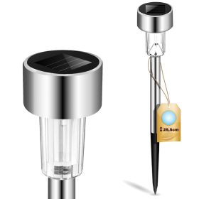   LED-es napelemes kerti lámpa Szatén INOX / KRÓM szegecsekkel