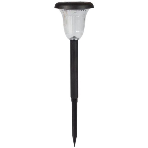 LED SOLAR kerti lámpa, fekete, beépített, 6000K, hideg fehér, 41cm