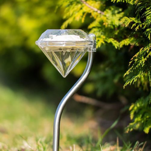 DIAMENT króm RGB napelemes LED kerti lámpa