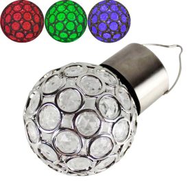   LED napelemes kerti lámpa KULA Gipsz 8cm LED RGB függő Volteno