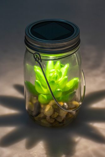 LED napelemes kerti lámpa akasztós tégely kertbe 13,5 cm VO1925 VOLTENO