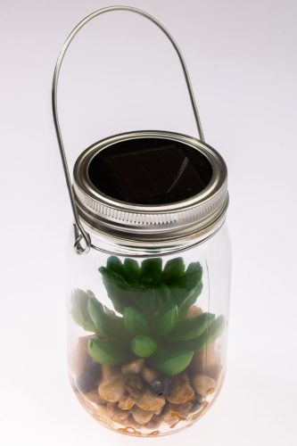 LED napelemes kerti lámpa akasztós tégely kertbe 13,5 cm VO1925 VOLTENO