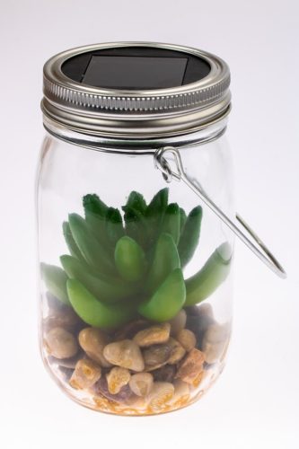 LED napelemes kerti lámpa akasztós tégely kertbe 13,5 cm VO1925 VOLTENO