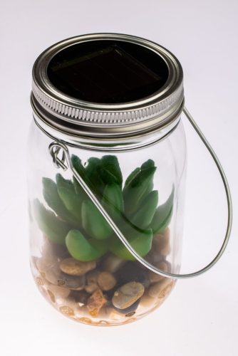 LED napelemes kerti lámpa akasztós tégely kertbe 13,5 cm VO1925 VOLTENO