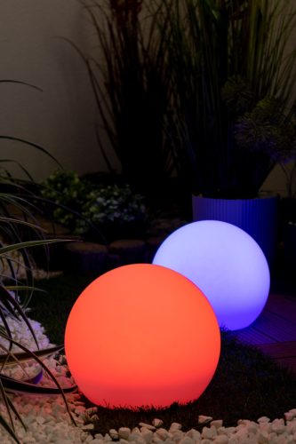 Kerti labda SOLÁR LÁMPA a kertbe TERRESTRIAL LED RGB 20cm + távirányító