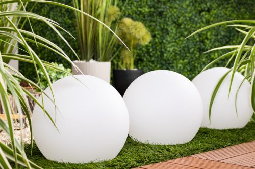 Kerti labda SOLÁR LÁMPA a kertbe TERRESTRIAL LED RGB 20cm + távirányító