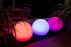 LED napelemes kerti lámpa szegecses RGB gömb a kertbe GROUND 17cm + távirányító