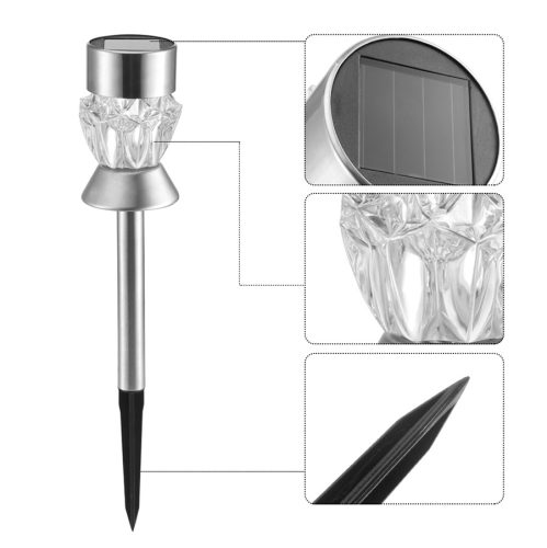 LED napelemes kerti lámpa, beágyazott CRYSTAL RGB