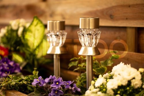 LED napelemes kerti lámpa, beágyazott CRYSTAL RGB