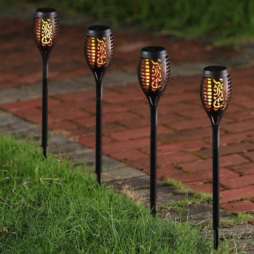 Napelemes kerti lámpa LARGE TORCH LED lánghatás 1700K