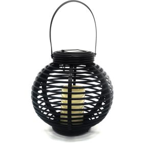   LED-es napelemes kerti lámpa, függő LÁMPA, fekete, ovális, lánghatású