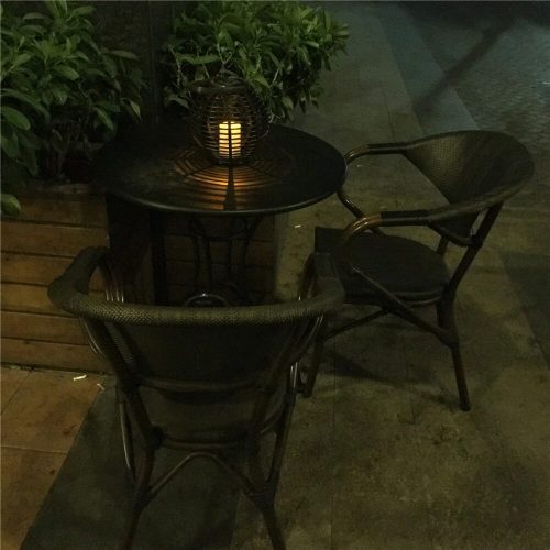 LED-es napelemes kerti lámpa, függő LÁMPA, fekete, ovális, lánghatású