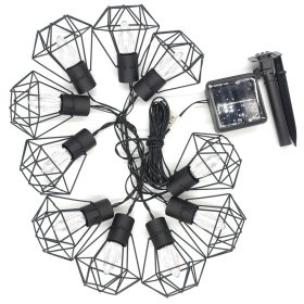   Solar girlands függő kerti LED lámpa ROMB 3000K meleg színű