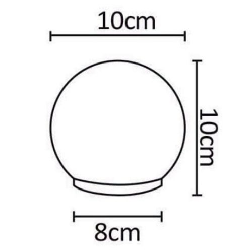 Solar LED kerti golyós földi díszlámpa 10cm 3000K IP44