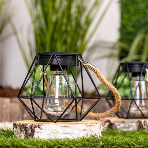 LED napelemes függőlámpa kültéri kerti lámpás 3000K IP44 alkonyérzékelő