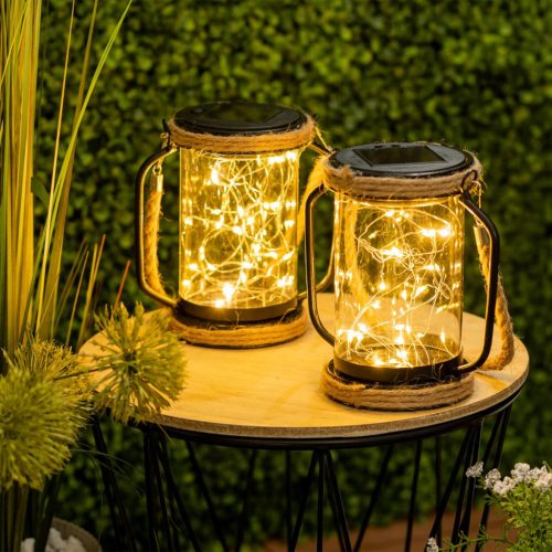 LED-es napelemes lámpa kültéri kerti függesztett állólámpás 3000K IP44 alkonyérzékelő