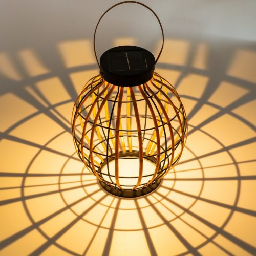 LED-es napelemes lámpa kültéri kerti álló függőlámpás 3000K IP44 30,5 cm-es szürkületérzékelő