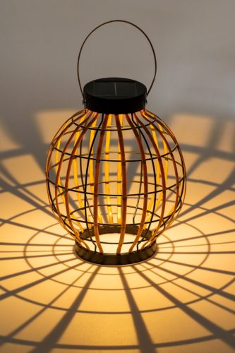 LED-es napelemes lámpa kültéri kerti álló függőlámpás 3000K IP44 30,5 cm-es szürkületérzékelő