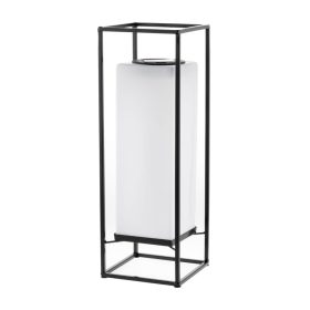   LED napelemes lámpa kültéri kerti állólámpás 3000K IP44 38cm alkony érzékelő