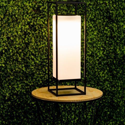 LED napelemes lámpa kültéri kerti állólámpás 3000K IP44 38cm alkony érzékelő