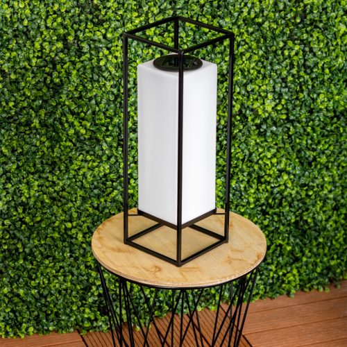 LED napelemes lámpa kültéri kerti állólámpás 3000K IP44 38cm alkony érzékelő