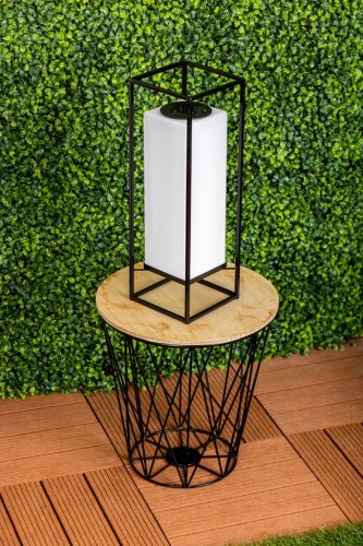 LED napelemes lámpa kültéri kerti állólámpás 3000K IP44 38cm alkony érzékelő