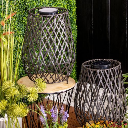 LED-es napelemes lámpa kültéri kerti állólámpás 3000K IP44 35cm-es alkonyérzékelő