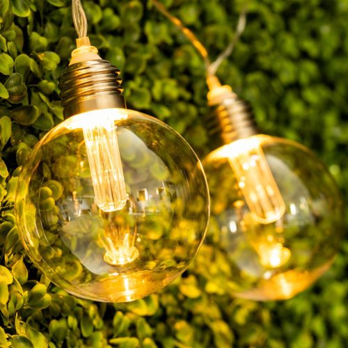 Solar GIRLAND Garden LED DEKORATÍV Fénylánc 10 Heat Balls 3000K 3,3m