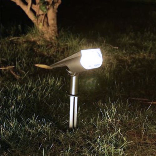 LED SOLAR Kerti lámpa reflektor dugaszolható 42 cm kültéri IP44 4000K szürkületérzékelő