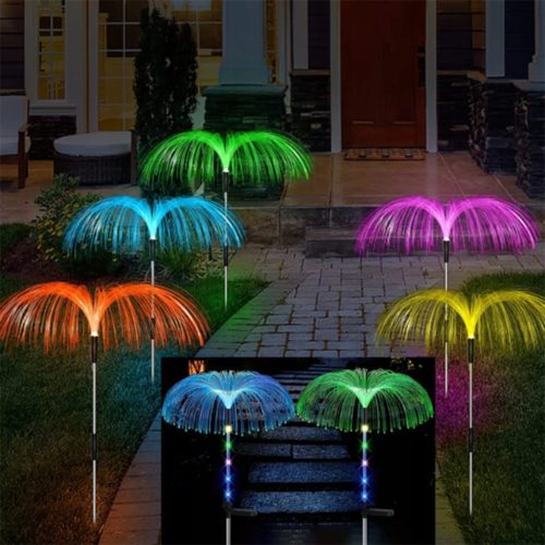 Napelemes kerti lámpa LED-es behelyezhető dekoratív kültéri medúza pitypang IP44