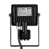LED reflektor 10W 800lm 4000K IP65 Fekete mozgásérzékelővel és CUT-OFF funkcióval Samsung Chip VT-10-SB V-TAC