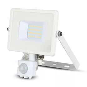   LED reflektor 20W 1600lm 3000K IP65 Fehér mozgásérzékelővel és CUT-OFF funkcióval Samsung Chip VT-20-SW V-TAC