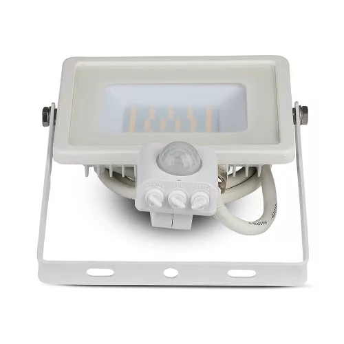 LED reflektor 30W 2400lm 3000K IP65 Fekete mozgásérzékelővel és CUT-OFF funkcióval Samsung Chip VT-30-SB V-TAC