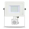 LED reflektor 30W 2400lm 3000K IP65 Fekete mozgásérzékelővel és CUT-OFF funkcióval Samsung Chip VT-30-SB V-TAC