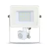 LED reflektor 30W 2400lm 3000K IP65 Fekete mozgásérzékelővel és CUT-OFF funkcióval Samsung Chip VT-30-SB V-TAC