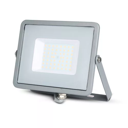 LED reflektor 50W 4000lm 3000K IP65 Fehér mozgásérzékelővel és CUT-OFF funkcióval Samsung Chip VT-50-SW V-TAC