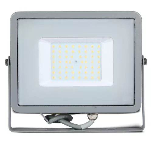 LED reflektor 50W 4000lm 3000K IP65 Fehér mozgásérzékelővel és CUT-OFF funkcióval Samsung Chip VT-50-SW V-TAC