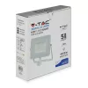 LED reflektor 50W 4000lm 6400K IP65 Fehér mozgásérzékelővel és CUT-OFF funkcióval Samsung Chip VT-50-SW V-TAC